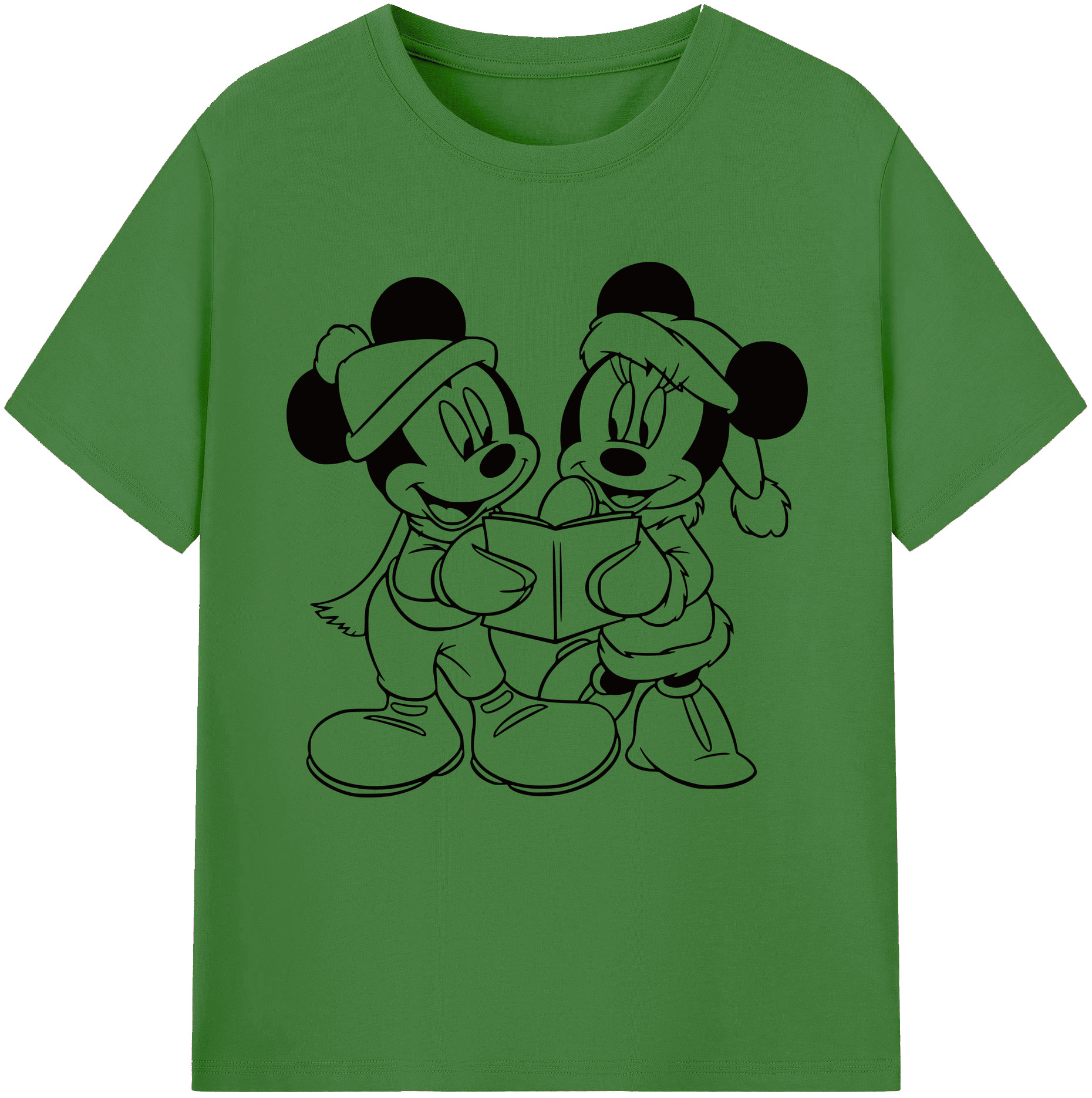 （画像用） ミッキーマウス Mickey Mouse レディースカジュアルプリントTシャツ（綿100％）